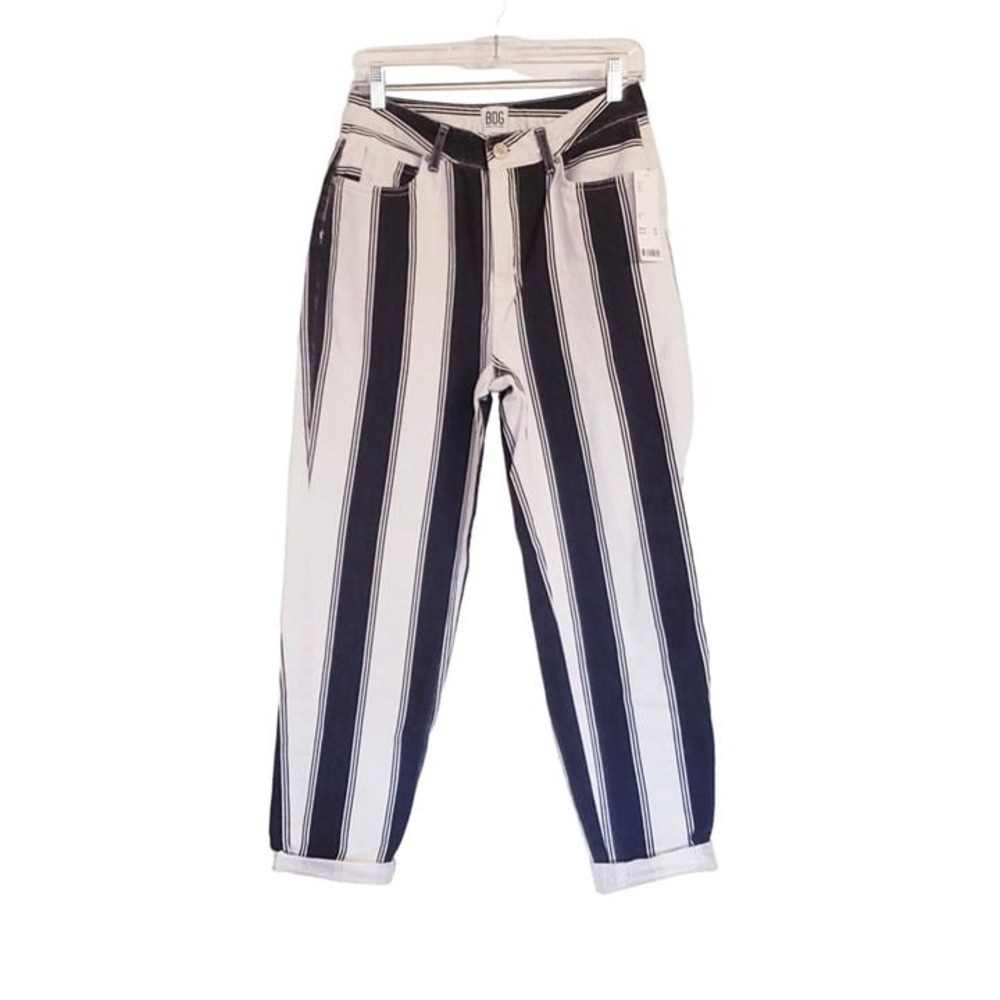 Urban Outfitters BDG Mom Jeans size 28 Striped black white New